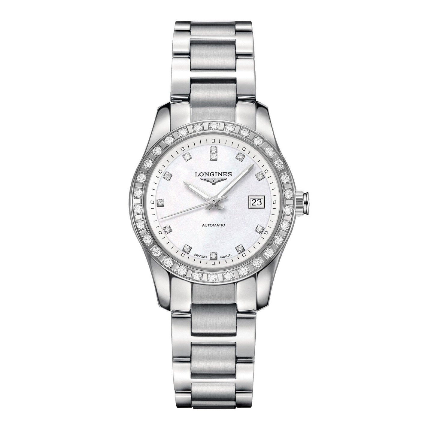 Longines Conquest Classic 29.5mm Automatic Mother-of-Pearl Stainless Steel Watch L2.285.0.87.6