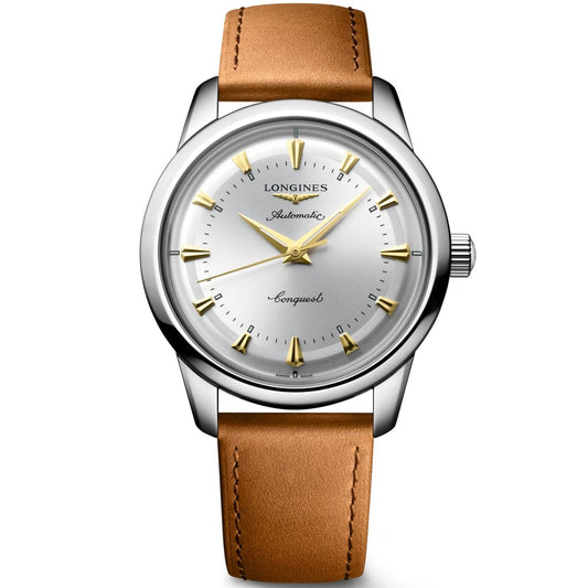 Longines Conquest Heritage 40mm silver automatic steel watch L1.650.4.72.2