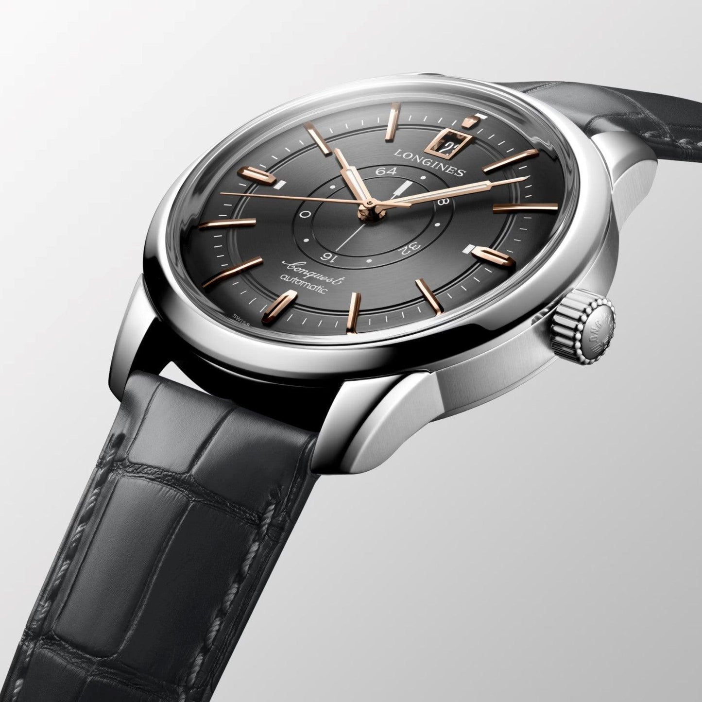 Longines Conquest Heritage Central Power Reserve 38mm Anthracite Automatic Steel L1.648.4.62.2