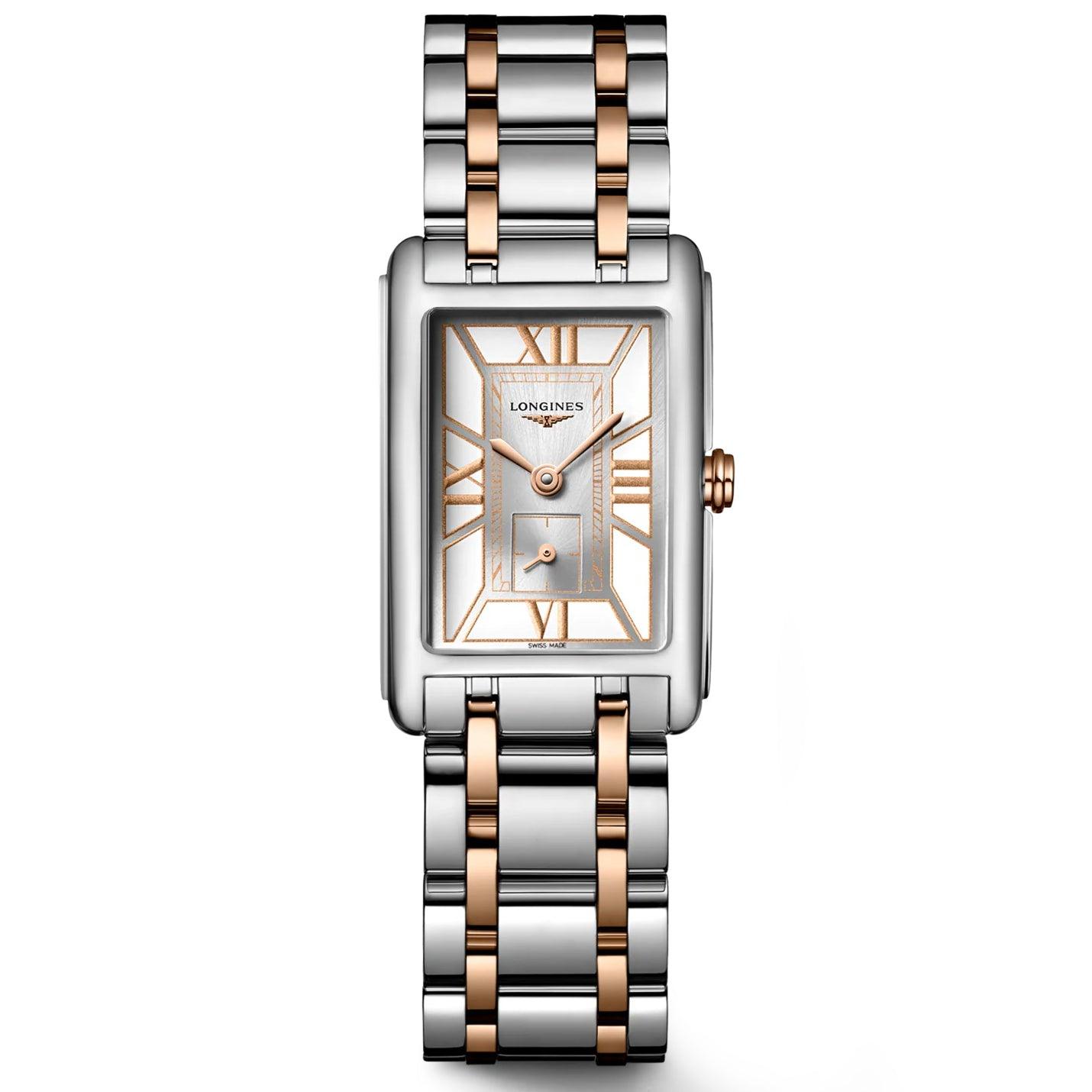 Longines DolceVita watch 20.8x32mm white quartz steel L5.255.5.75.7