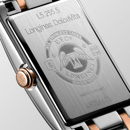 Longines DolceVita watch 20.8x32mm white quartz steel L5.255.5.75.7