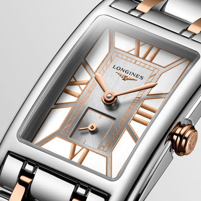 Longines DolceVita watch 20.8x32mm white quartz steel L5.255.5.75.7