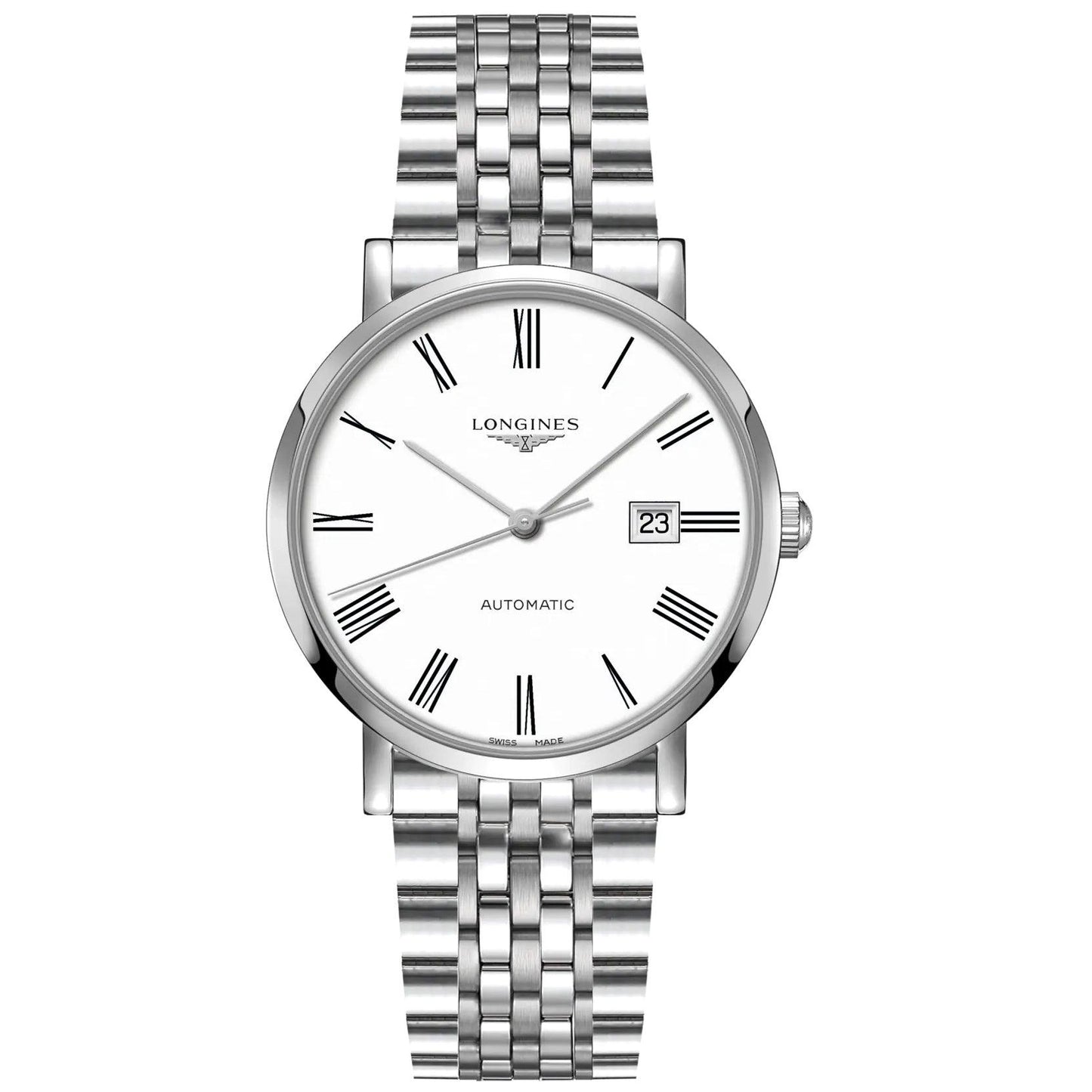 Longines Elegant Collection watch 41mm white automatic steel L4.911.4.11.6