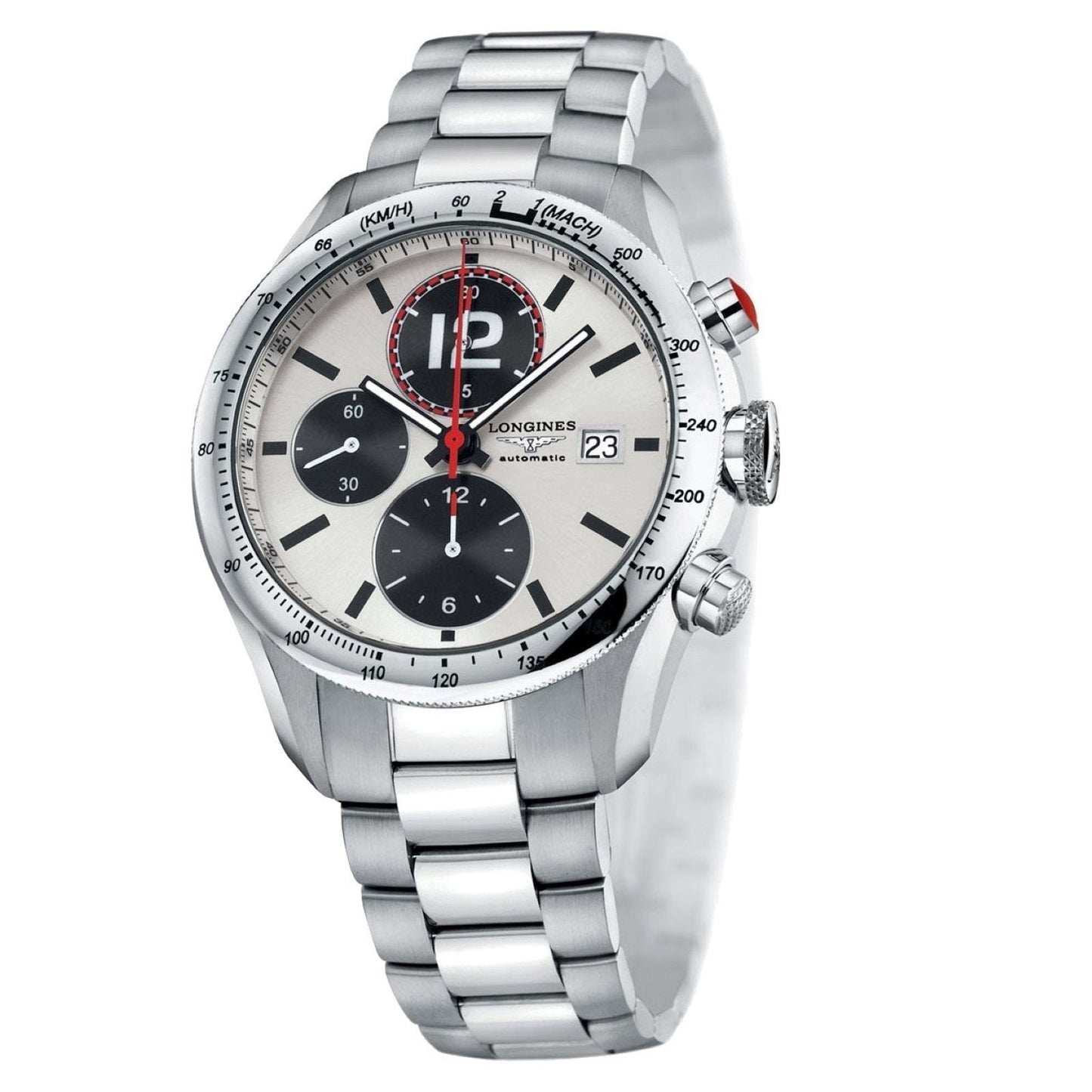 Longines Grand Vitesse Chrono 42mm silver automatic steel L3.636.4.76.6 watch