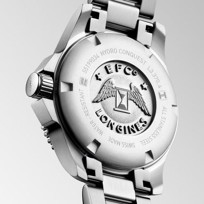 Longines watch Hydroconquest 32mm mother-of-pearl diamonds quartz steel
