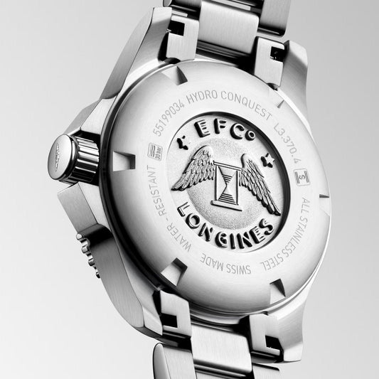 Longines watch Hydroconquest 32mm mother-of-pearl diamonds quartz steel