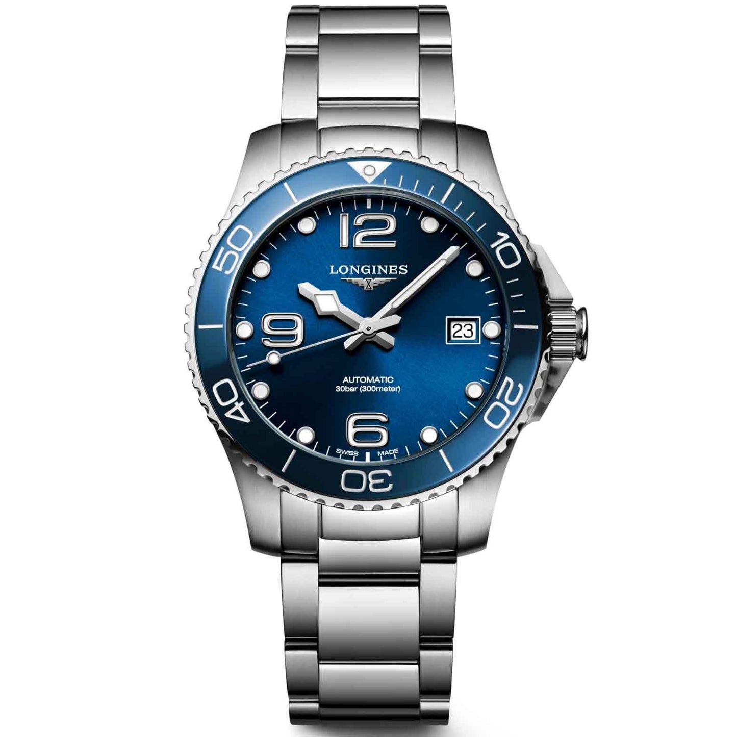 Longines watch HydroConquest 39mm blue automatic steel L3.780.4.96.6