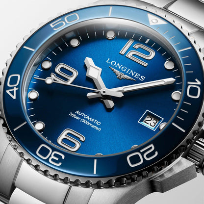 Longines watch HydroConquest 39mm blue automatic steel L3.780.4.96.6