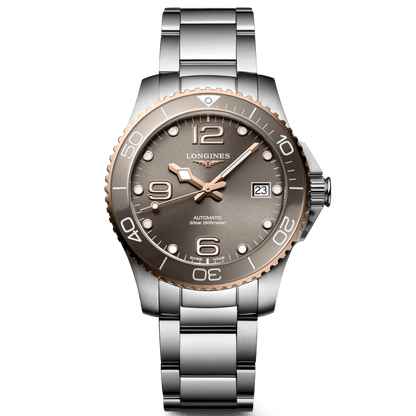 Longines HydroConquest 39mm Automatic Grey Steel Watch L3.780.3.78.6