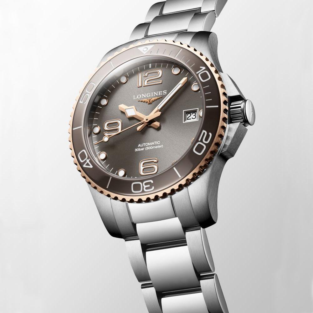 Longines HydroConquest 39mm Automatic Grey Steel Watch L3.780.3.78.6