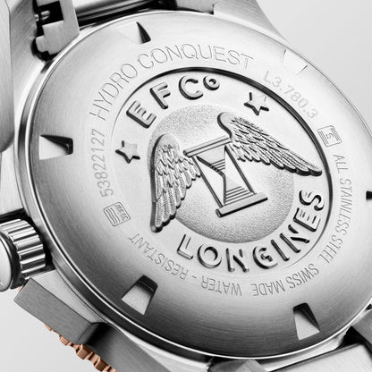 Longines HydroConquest 39mm Automatic Grey Steel Watch L3.780.3.78.6