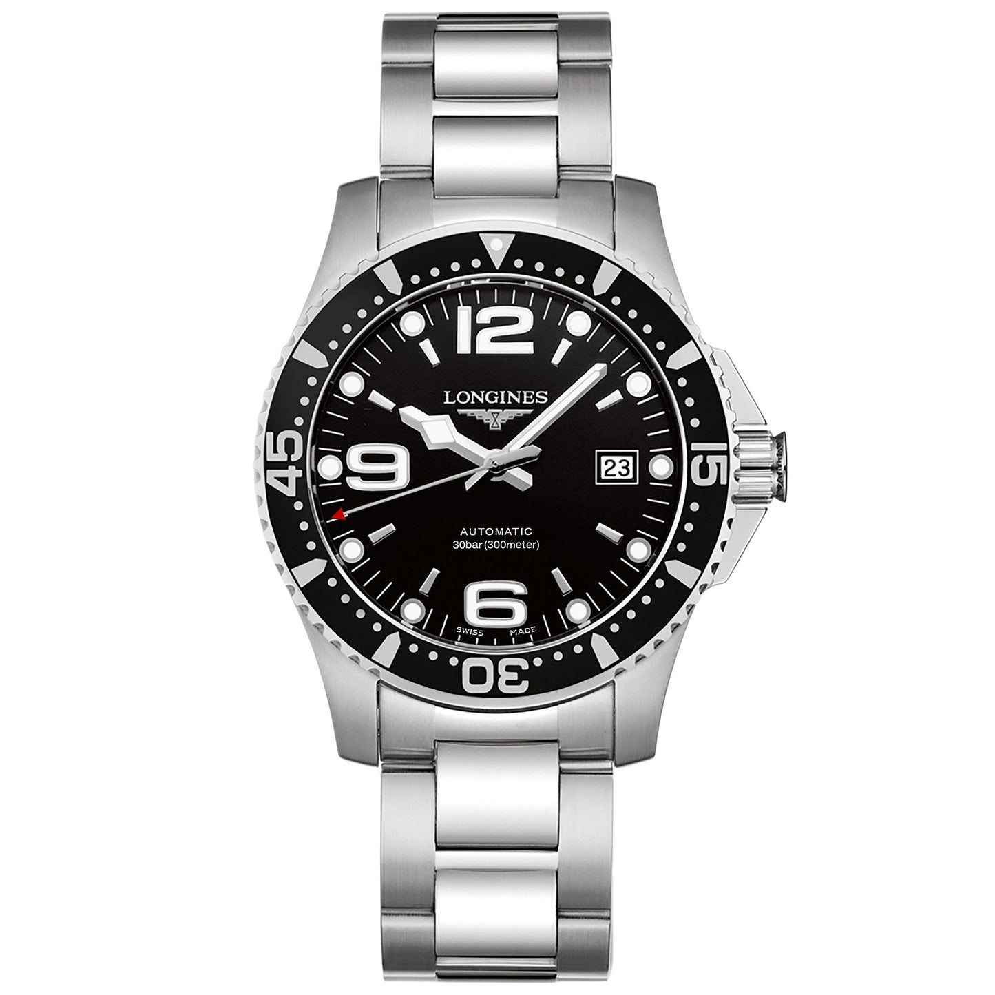 Longines HydroConquest Watch 41mm Black Automatic Steel L3.742.4.56.6