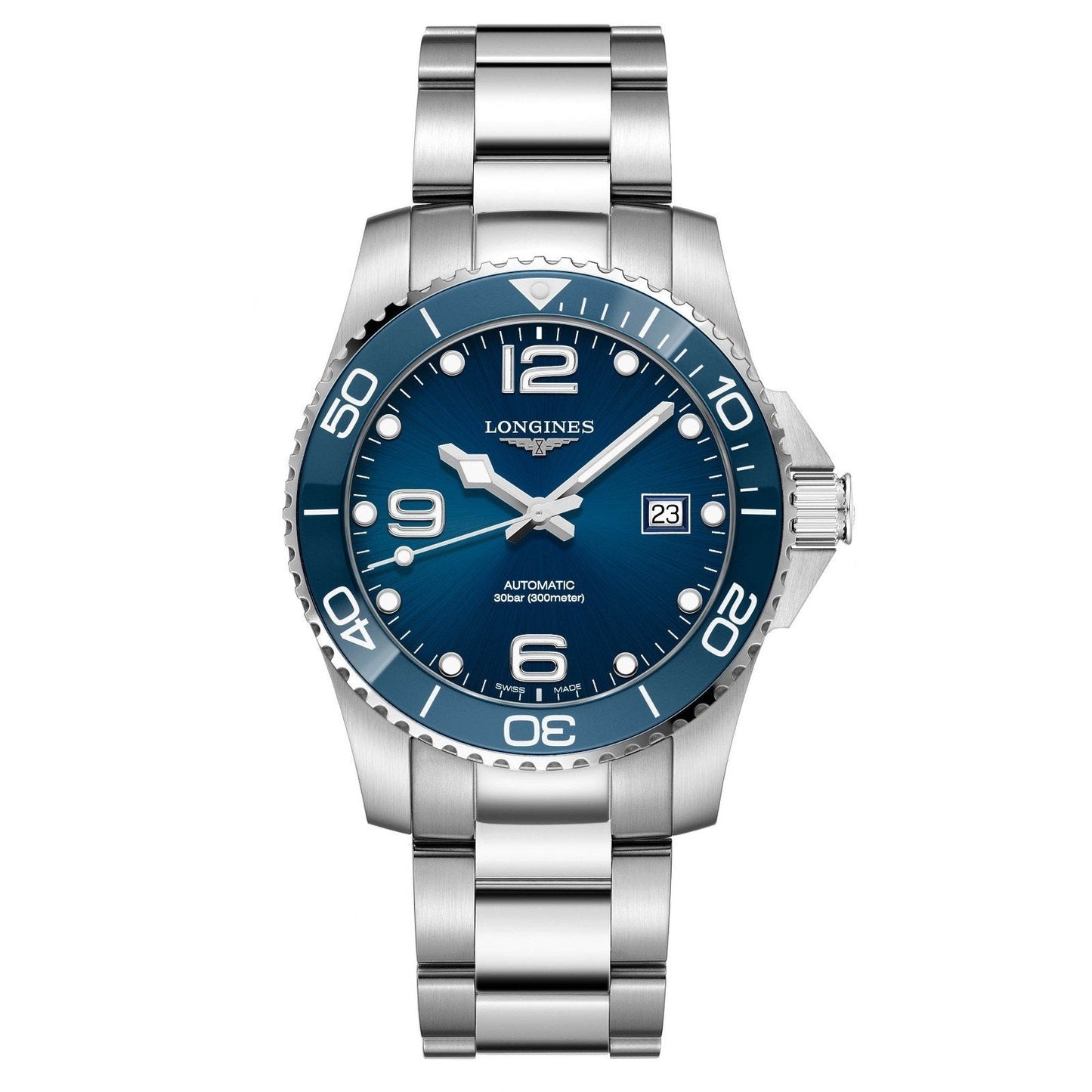 Longines watch HydroConquest ceramic 41mm blue automatic steel L3.781.4.96.6