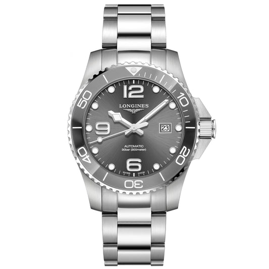 Longines Hydroconquest Ceramic Grey Automatic Watch L3.782.4.76.6