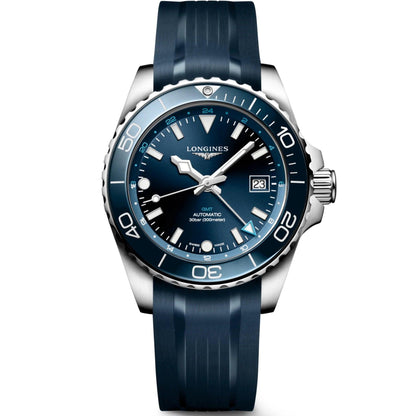 Longines HydroConquest GMT 41mm Blue Automatic Steel Watch L3.790.4.96.9