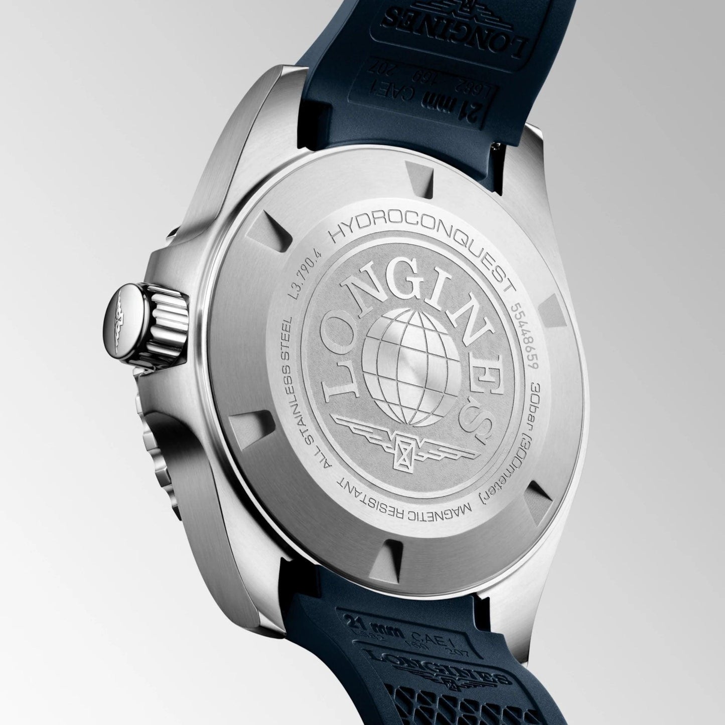 Longines HydroConquest GMT 41mm Blue Automatic Steel Watch L3.790.4.96.9