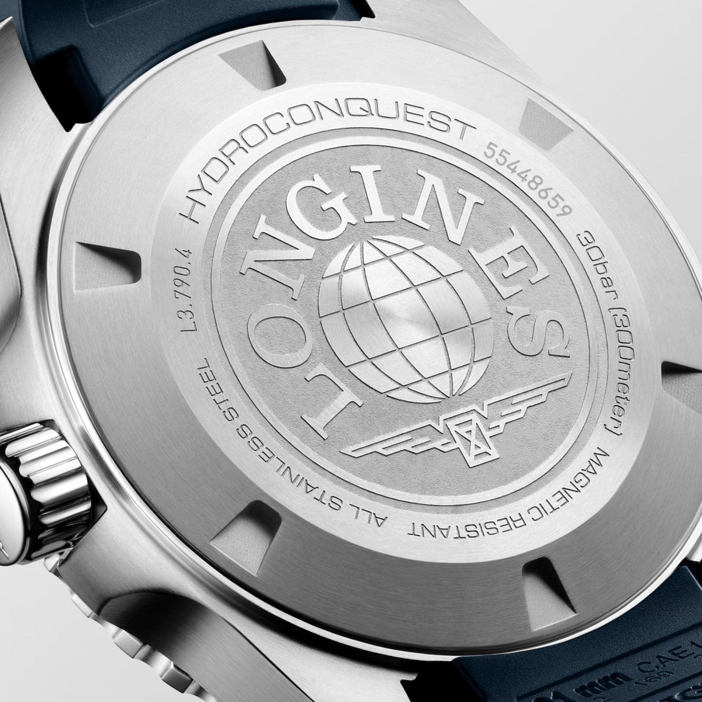 Longines HydroConquest GMT 41mm Blue Automatic Steel Watch L3.790.4.96.9