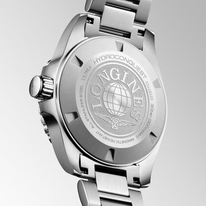 Longines watch Hydroconquest GMT 41mm black automatic steel L3.790.4.56.6