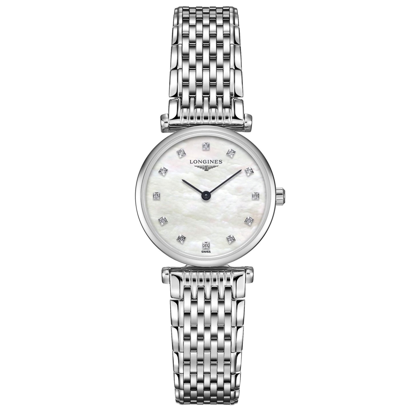 Longines La Grande Classique 24mm Mother-of-Pearl Diamonds Steel Quartz Watch L4.209.4.87.6