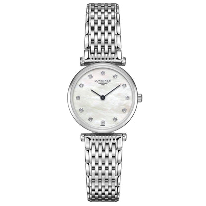 Longines La Grande Classique 24mm Mother-of-Pearl Diamonds Steel Quartz Watch L4.209.4.87.6