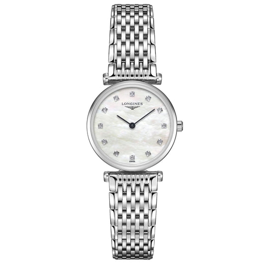 Longines La Grande Classique 24mm Mother-of-Pearl Diamonds Steel Quartz Watch L4.209.4.87.6