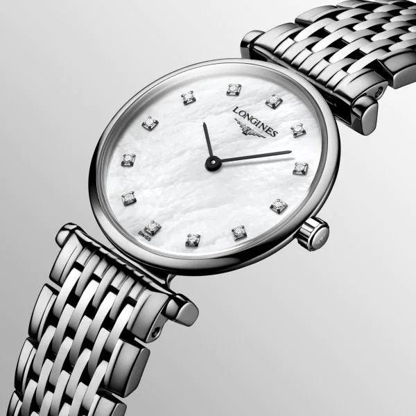 Longines La Grande Classique 24mm Mother-of-Pearl Diamonds Steel Quartz Watch L4.209.4.87.6