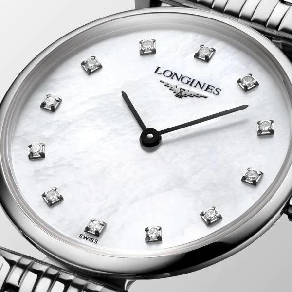 Longines La Grande Classique 24mm Mother-of-Pearl Diamonds Steel Quartz Watch L4.209.4.87.6