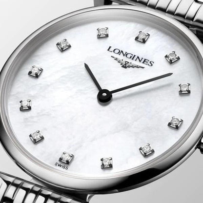 Longines La Grande Classique 24mm Mother-of-Pearl Diamonds Steel Quartz Watch L4.209.4.87.6