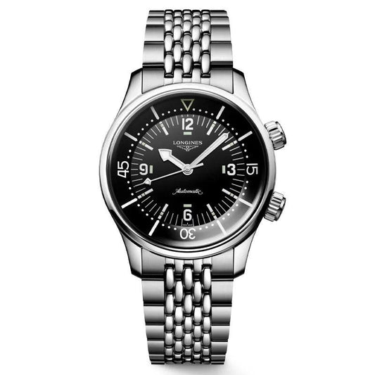 Longines Legend Diver 39mm Black Automatic Steel Watch L3.764.4.50.6