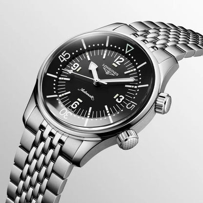 Longines Legend Diver 39mm Black Automatic Steel Watch L3.764.4.50.6