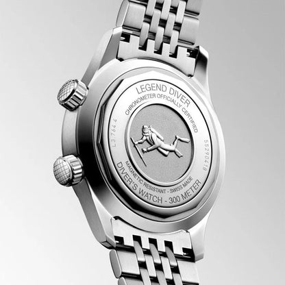Longines Legend Diver 39mm Black Automatic Steel Watch L3.764.4.50.6