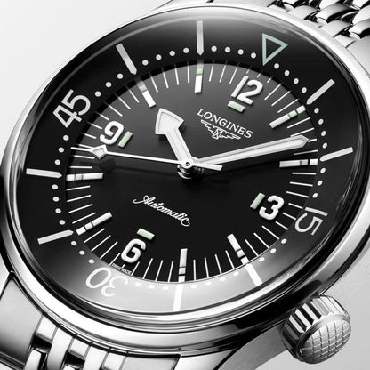 Longines Legend Diver 39mm Black Automatic Steel Watch L3.764.4.50.6