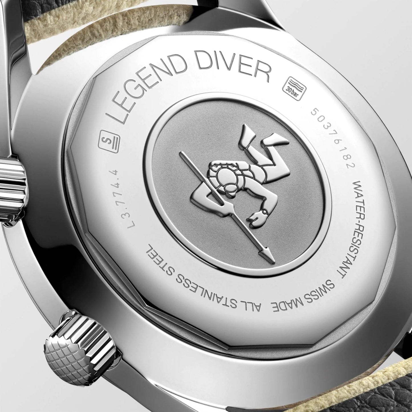Longines Legend Diver Watch 42mm beige automatic steel L3.774.4.30.2
