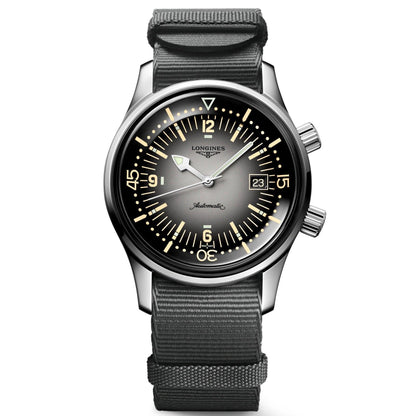 Longines Legend Diver Watch 42mm Automatic Steel Grey L3.774.4.70.2