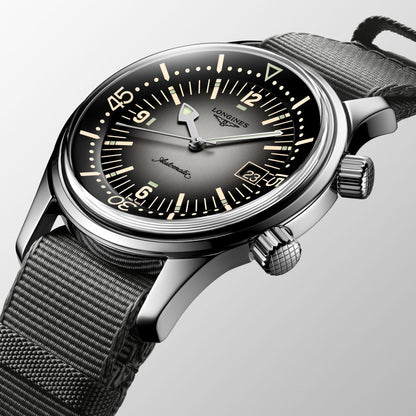 Longines Legend Diver Watch 42mm Automatic Steel Grey L3.774.4.70.2