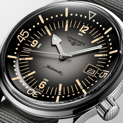 Longines Legend Diver Watch 42mm Automatic Steel Grey L3.774.4.70.2