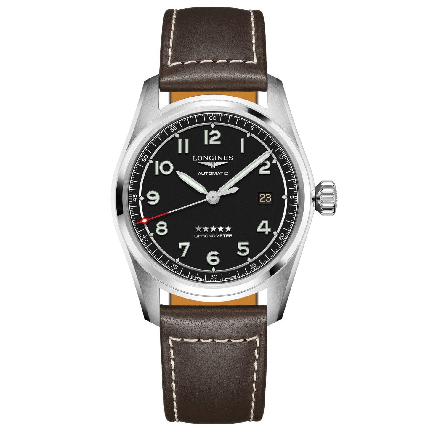 Longines Watch Longines Spirit 40mm Black Automatic Steel L3.810.4.53.0