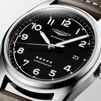 Longines Watch Longines Spirit 40mm Black Automatic Steel L3.810.4.53.0