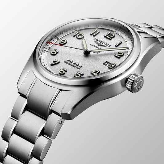 Longines Watch Longines Spirit 42mm Silver Automatic Steel L3.811.4.73.6