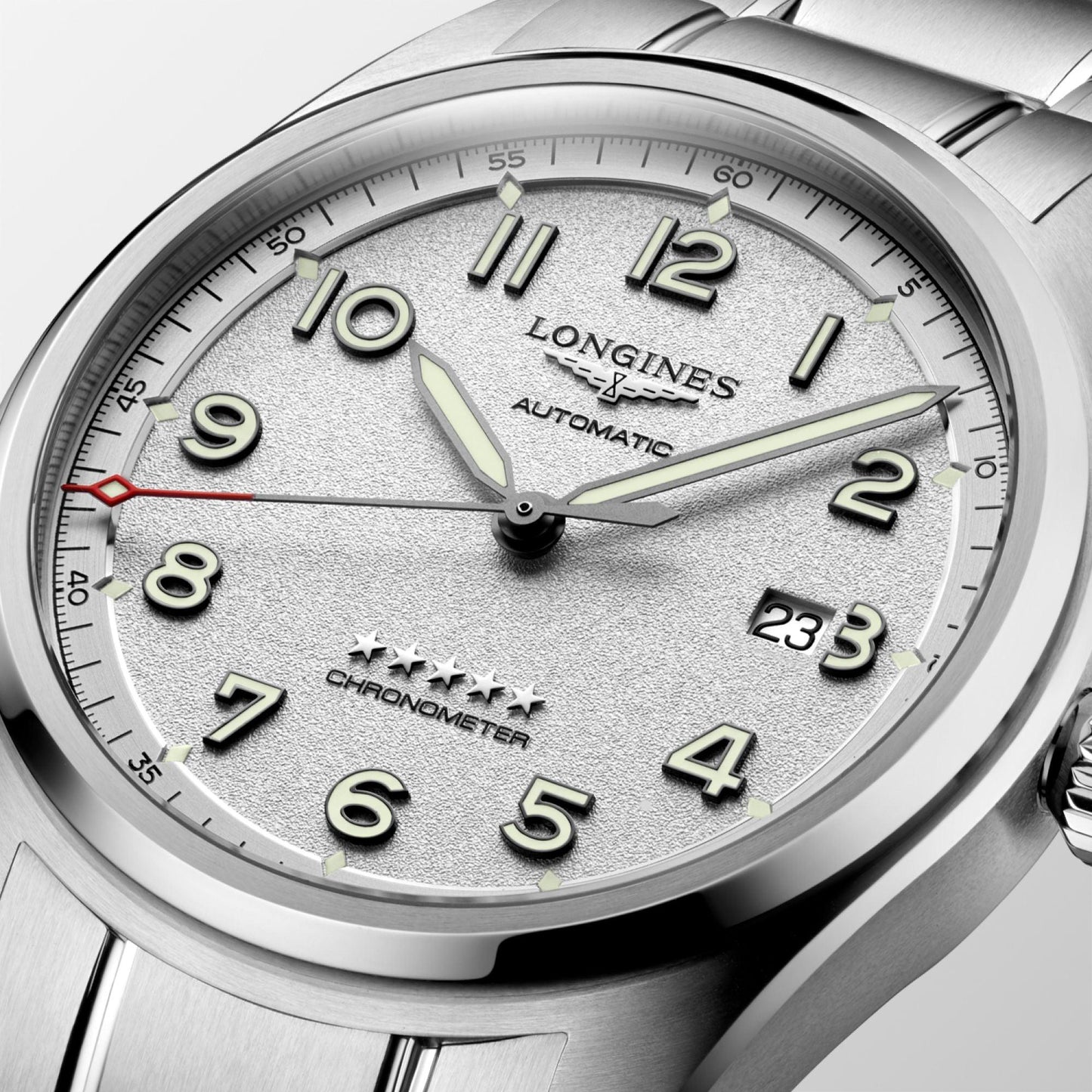 Longines Watch Longines Spirit 42mm Silver Automatic Steel L3.811.4.73.6