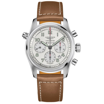 Longines watch Longines Spirit 42mm silver automatic steel L3.820.4.73.2