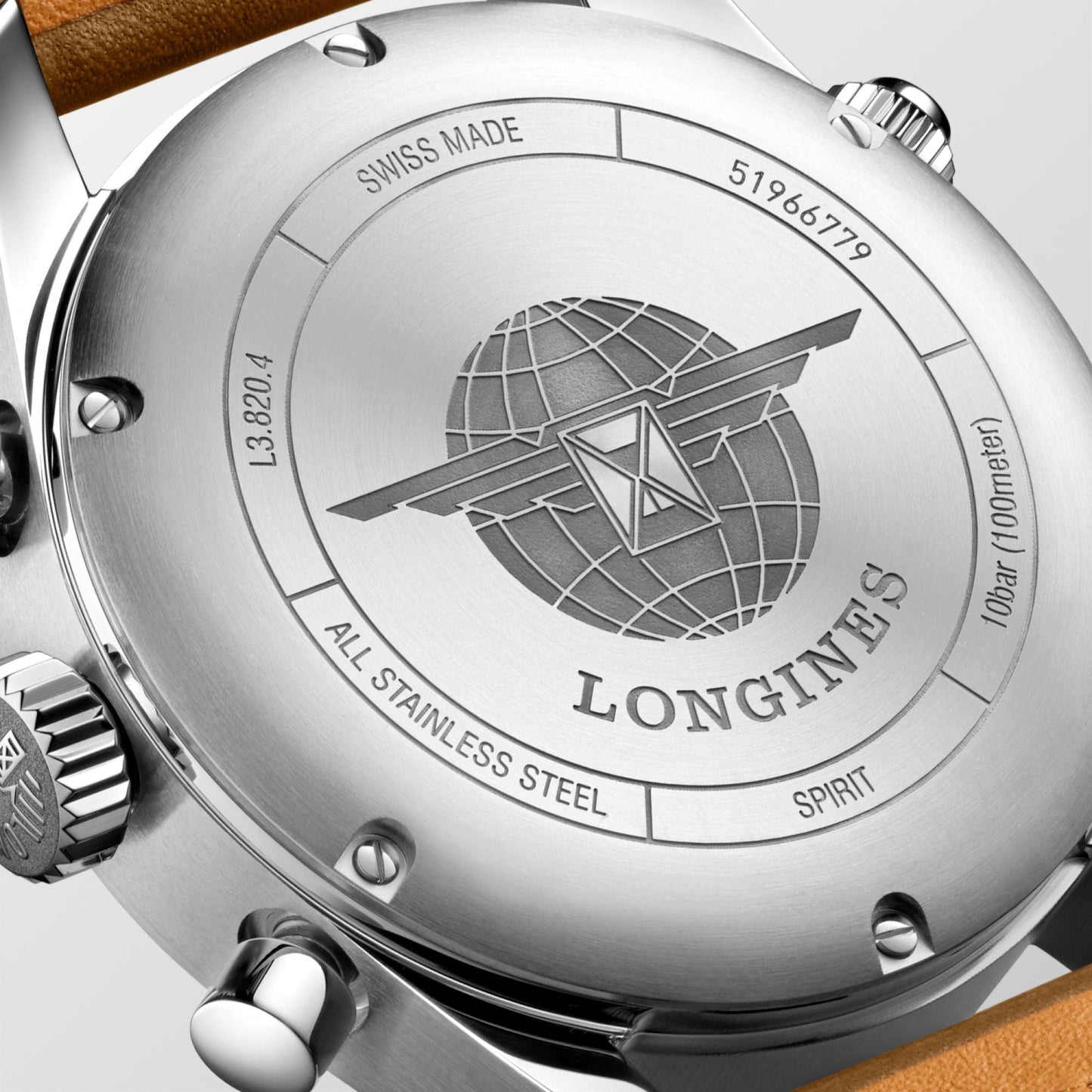 Longines watch Longines Spirit 42mm silver automatic steel L3.820.4.73.2