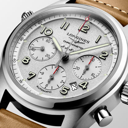 Longines watch Longines Spirit 42mm silver automatic steel L3.820.4.73.2