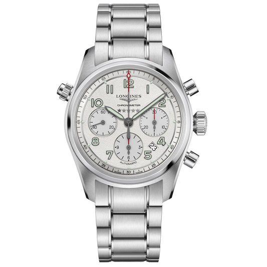 Longines Longines Spirit 42mm silver automatic steel watch L3.820.4.73.6