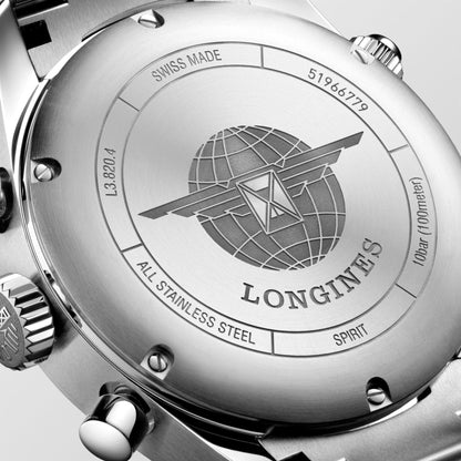 Longines Longines Spirit 42mm silver automatic steel watch L3.820.4.73.6
