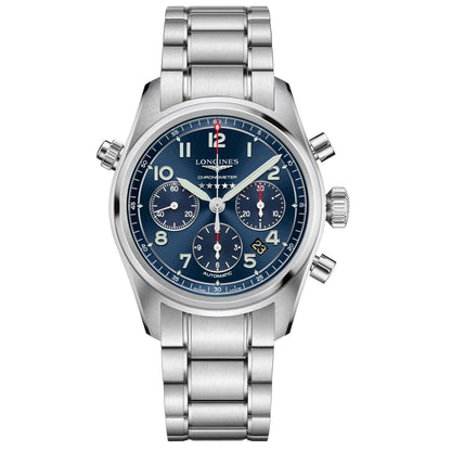Longines watch Longines Spirit 42mm blue automatic steel L3.820.4.93.6