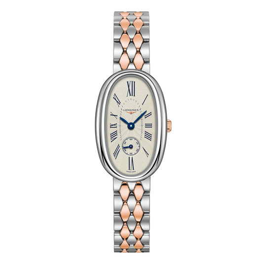 Longines watch Longines Symphonette 21.90x34.00mm silver quartz steel 18kt gold L2.306.5.71.7
