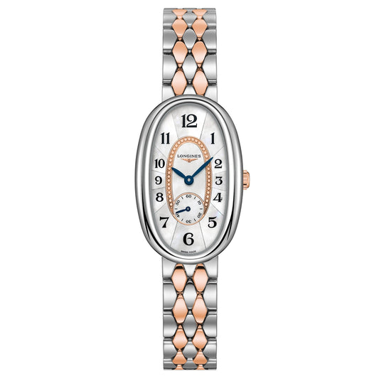 Longines watch Longines Symphonette 21.90x34.00mm mother-of-pearl quartz steel and 18kt gold L2.306.5.83.7
