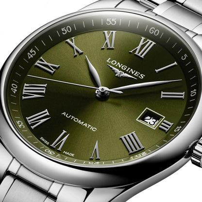 Longines Master Collection 40mm Green Automatic Stainless Steel Watch L2.793.4.09.6