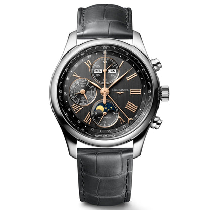 Longines Master Collection 42mm anthracite automatic steel watch L2.773.4.61.2